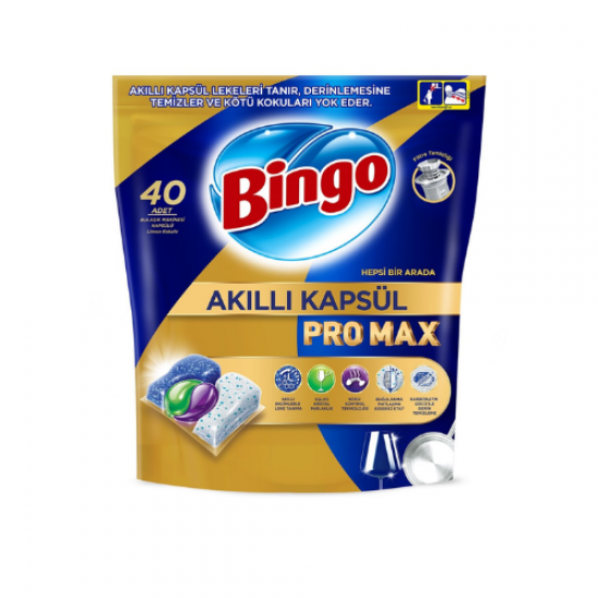 Bingo Pro Max Bulaşık Makinesi Tableti 40’lı